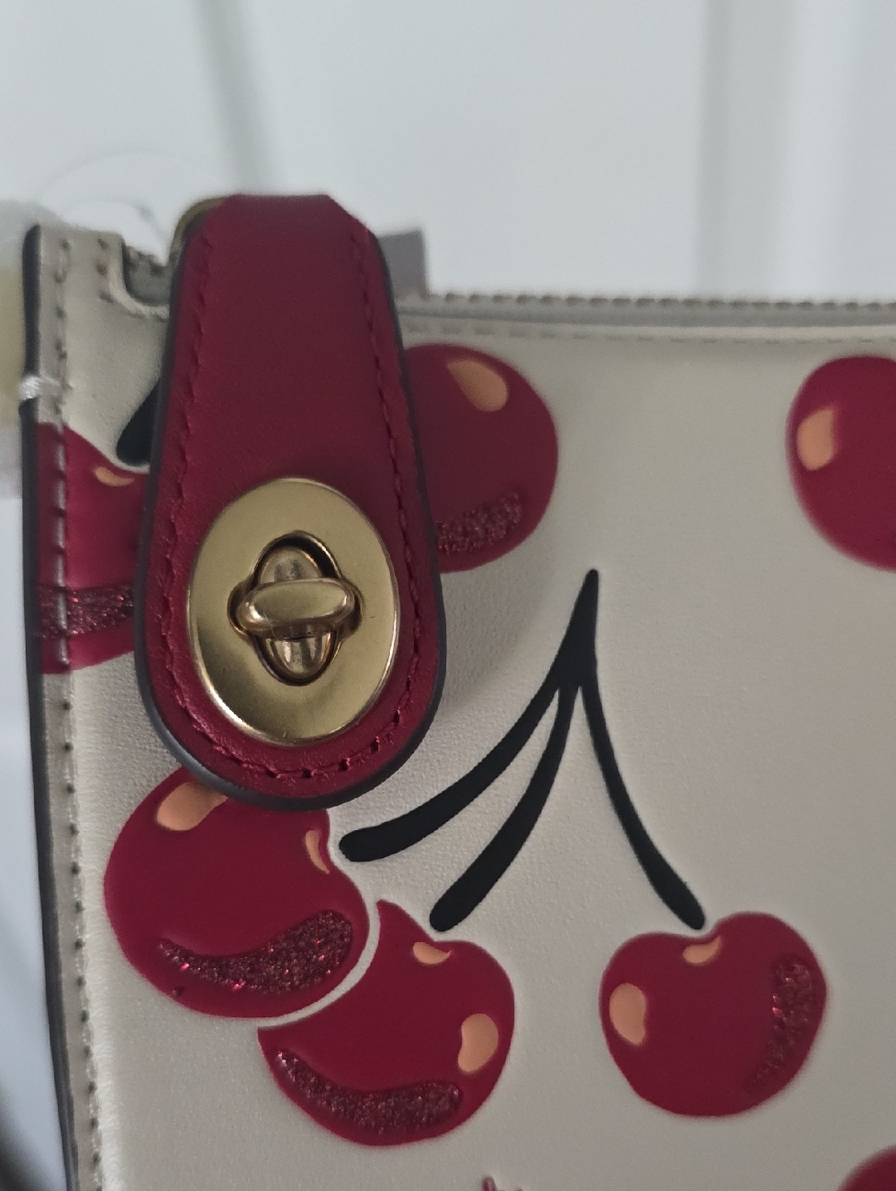 Coach Penn Shoulder Bag with Cherry Print - Picture 9 of 11